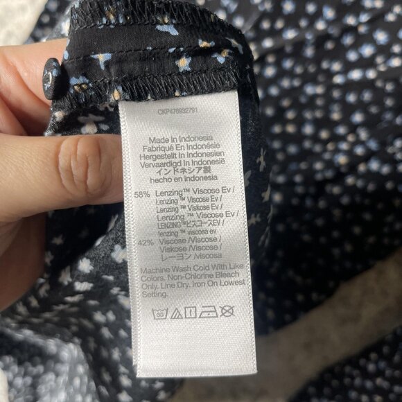 Madewell Dress Womens 8 Floral Long Sleeve Mini Lenzing Viscose Button Front - Picture 6 of 11